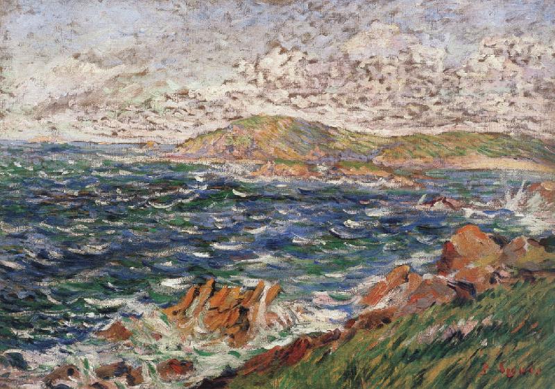 Paul Signac stiff northwest breeze France oil painting art